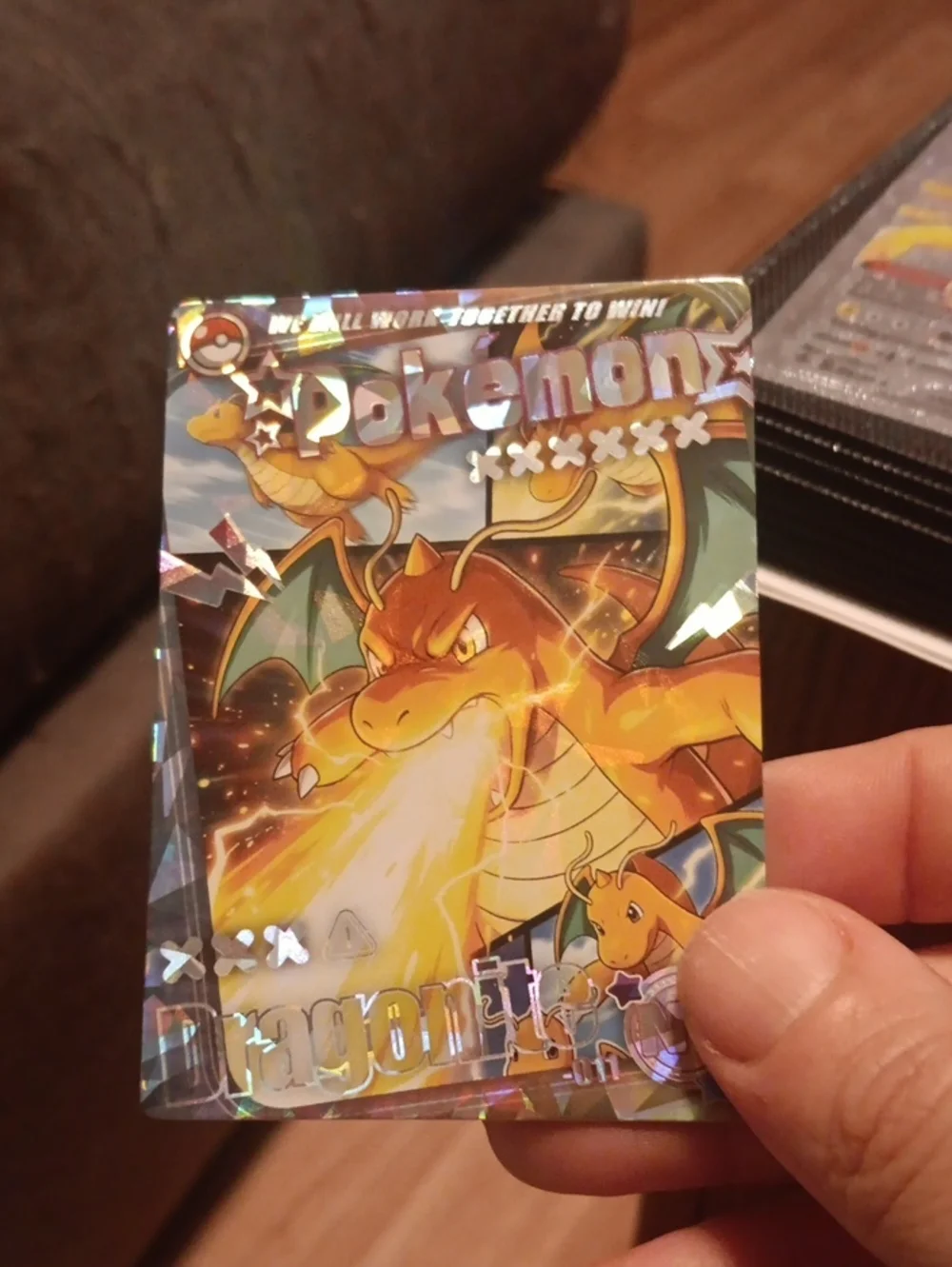 Pokemon Charizard Holo Card - Orange, Yellow, Green
